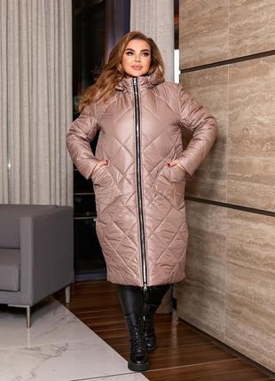 Зимнее женское пальто на синтепоне  розміри 50-52.54-56.58-602 фото