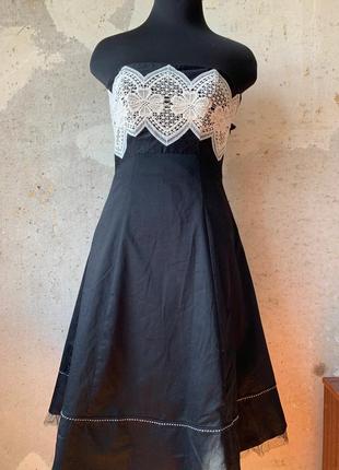 Винтажное платье, корсетная основа, вышивка макраме3 фото