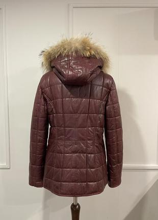 Кожаная  тёплая  зимняя куртка пальто бренд milestone4 фото