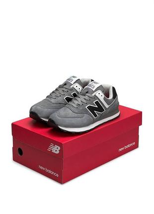 Женские кроссовки n balance 574 premium gray white black 36