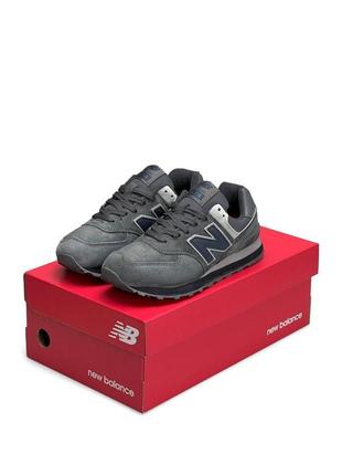 Женские кроссовки n balance 574 premium dark gray navy 36