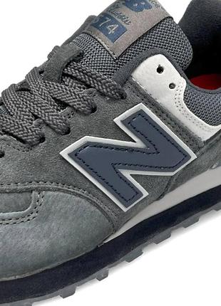 Женские кроссовки n balance 574 premium dark gray navy 368 фото