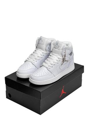 Мужские кроссовки nike air jordan 1 high all white 44