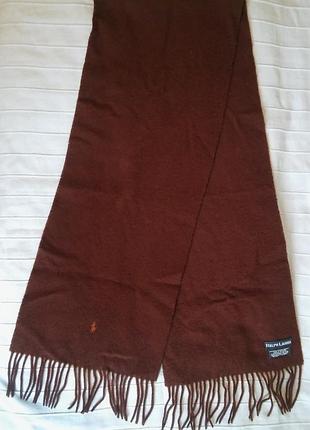 Шарф шерстяной ralph lauren polo made in scotland