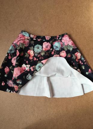 Летняя юбка в цветочный принт4 фото