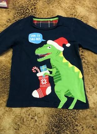 Новогодняя кофта, свитшот, реглан   7-8лет 122- 128см(коттон)