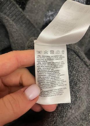 Подовжений светр, кофта з v-подібним вирізом у стилі zara7 фото