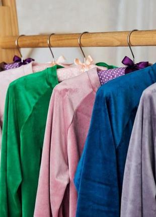 Костюм женский велюровый свитшот штаны 601 женские пижамы9 фото