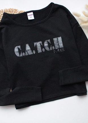 Стильна укорочена кофтинка з двонитки з написом pocopiano 10 р