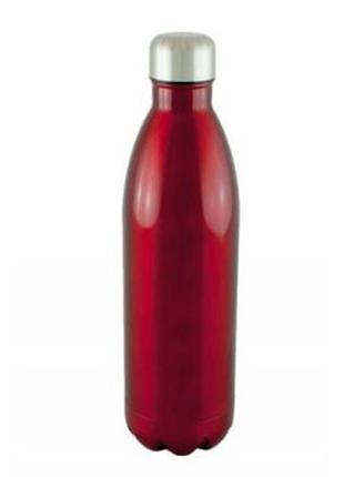 Туристический термос бутылка unique un-1022 500 мл  холодных и горячих напитков из стали. цвет: красный