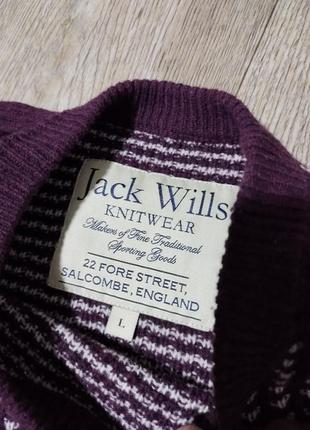 Мужской свитер / jack wills / кофта / шерстяной бордовый свитер / мужская одежда / чоловічий одяг /2 фото