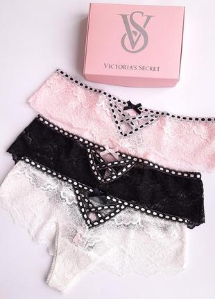 Набір мережевних трусиків victoria's secret  вікторія сікрет оригінал