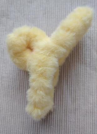 Крабік (заколка) хутряний для волосся