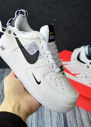 Топ! шкіряні кросівки nike air force 1 utility