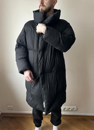 Пуховик чоловічий чорний на холодну зиму5 фото
