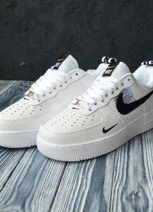 Топ! кожаные кроссовки nike air force 1 utility5 фото