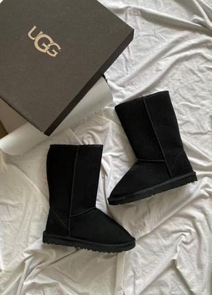 Уггі ugg classic tall ii boot black2 фото