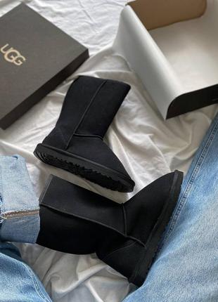 Уггі ugg classic tall ii boot black8 фото