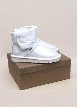 Жіночі черевики зимові білі winter fashion white shoes