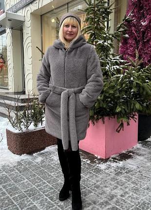 Эко шуба женская стильная шубка под канадской норку