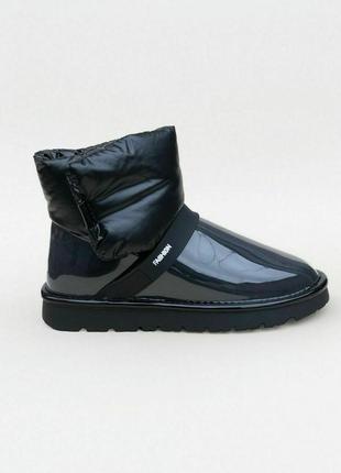 Ботинки женские зимние черные winter fashion black shoes6 фото