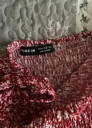 Платье мини в цветочный принт shein10 фото