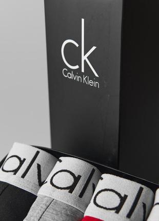 Набор боксеров трусы - шорты из 5 шт calvin klein с3091 в подарочной коробке3 фото