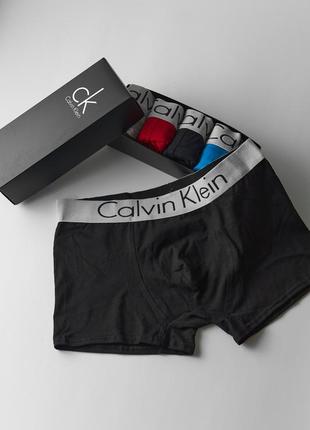 Набір боксерів труси — шорти з 5 шт. calvin klein з3091 у подарунковій коробці5 фото