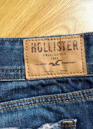 Джинсові короткі шорти hollister з вишивкою міні-шорти5 фото