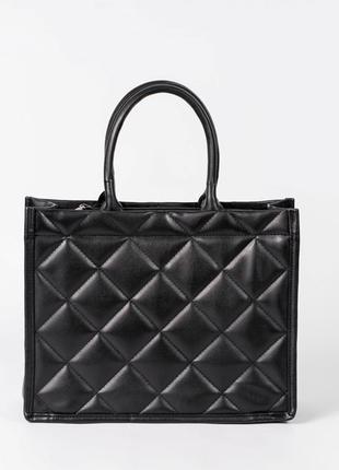 Женская сумка черная сумка тоут стеганая сумка классическая2 фото