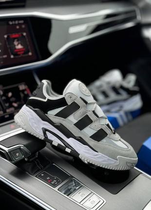 Мужские кроссовки adidas originals niteball white gray black