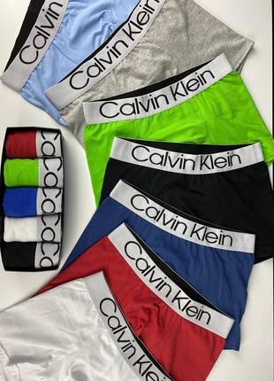 Набір боксерів труси — шорти з 4 шт. calvin klein с3092 у подарунковій коробці5 фото