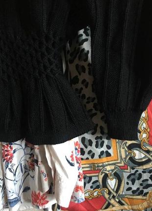 В'язаний жакет кардиган gossl об'ємний рукав етно тірольська вовна6 фото