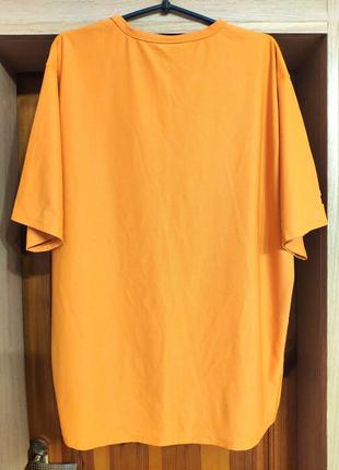 Бренд nike dri-fit оригінальна чоловіча футболка помаранчевий колір4 фото