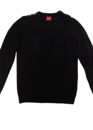 Бавовняний чорний джемпер светр