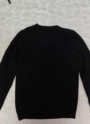Бавовняний чорний джемпер светр3 фото