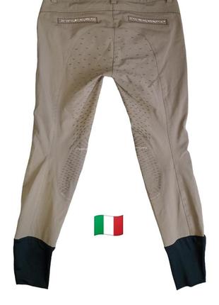 🏇итальянские бриджи женские для верховой езды с коленной силиконовой леей animo