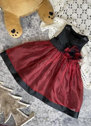 1+1=3 🌹 нарядное платье george 2-3-4 92-98-104 пышное черное красное бордовое праздничное