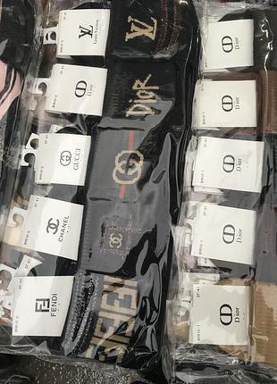 5 шт набор gucci dior fendi chanel lv louis vuitton носки бренд качество супер