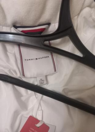 Продам новый белый пуховик Tommy hilfiger (l/xl) оригигинал6 фото