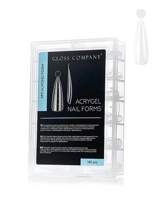 Верхние формы для наращивания gloss almond form, 140 шт