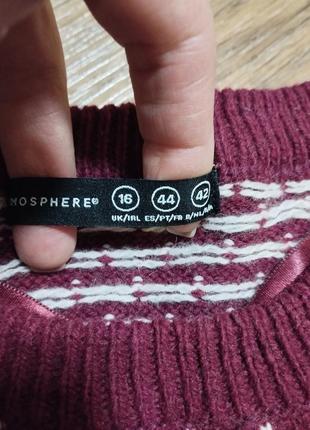 Стильный шерстяной новогодний свитер джемпер atmosphere3 фото