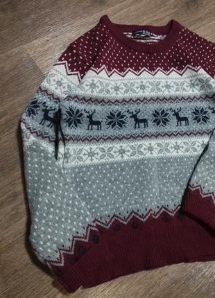 Стильный шерстяной новогодний свитер джемпер atmosphere5 фото