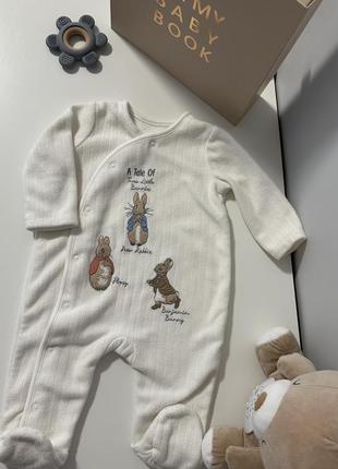 Флисовый человечек peter rabbit 3-6 мес.