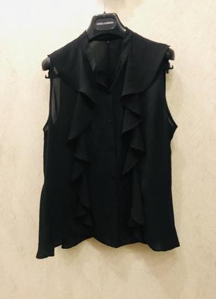 Блуза безрукавка с воланами от imperial 👑1 фото