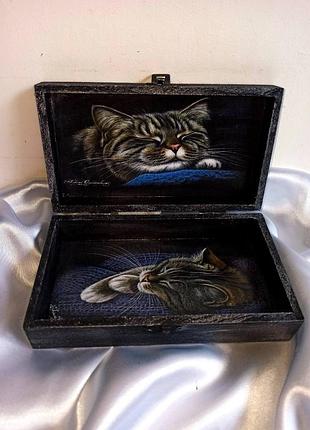 Скринька, купюрниця кошенята -гарний подарунок дружині, бабусі, колезі3 фото
