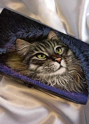 Скринька, купюрниця кошенята -гарний подарунок дружині, бабусі, колезі2 фото