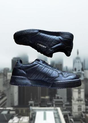 Кожаные кроссовки adidas оригинал черные1 фото