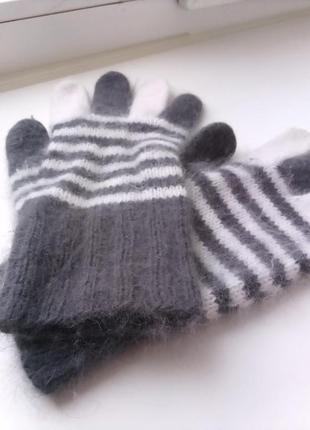 Красиві, стильні та теплі рукавички — ангора6 фото