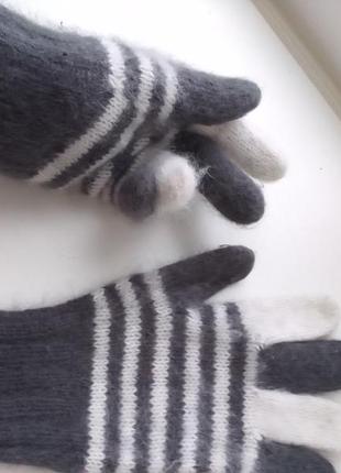 Красиві, стильні та теплі рукавички — ангора3 фото